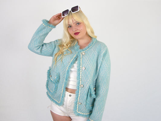 CARDIGAN MIT PERLENDETAILS