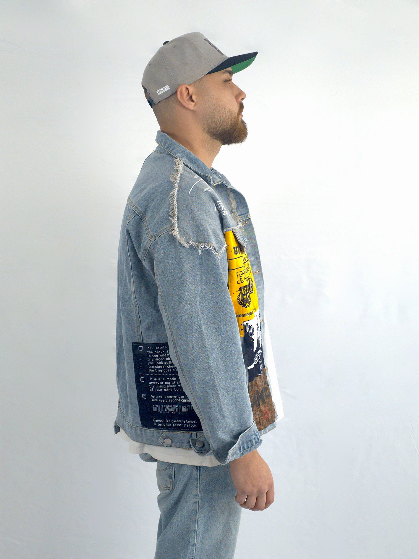 OVERSIZED JEANSJACKE MIT PATCHWORK