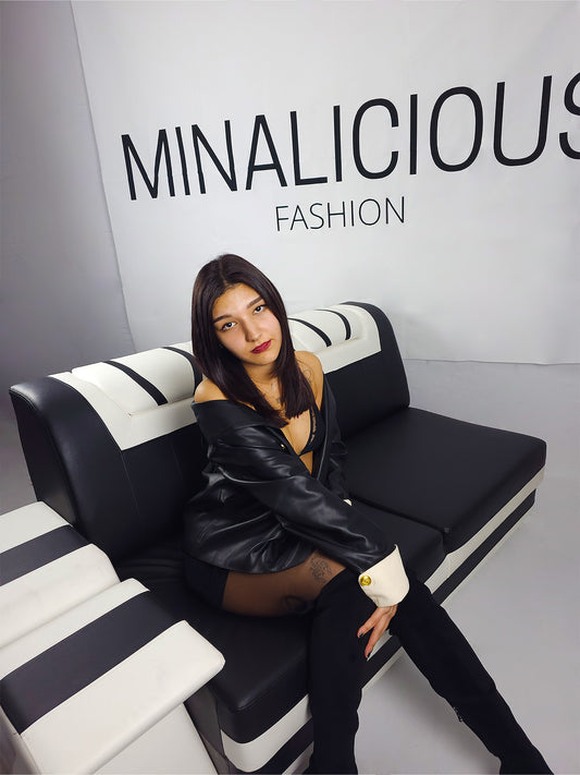 OVERSIZED KUNSTLEDERBLAZER