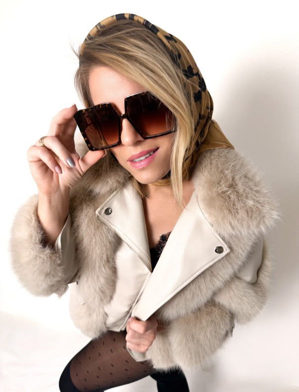 LEDERJACKE MIT FELLBESATZ