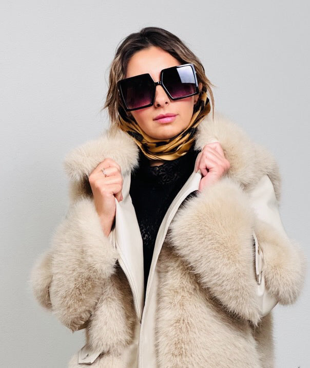 LEDERJACKE MIT FELLBESATZ